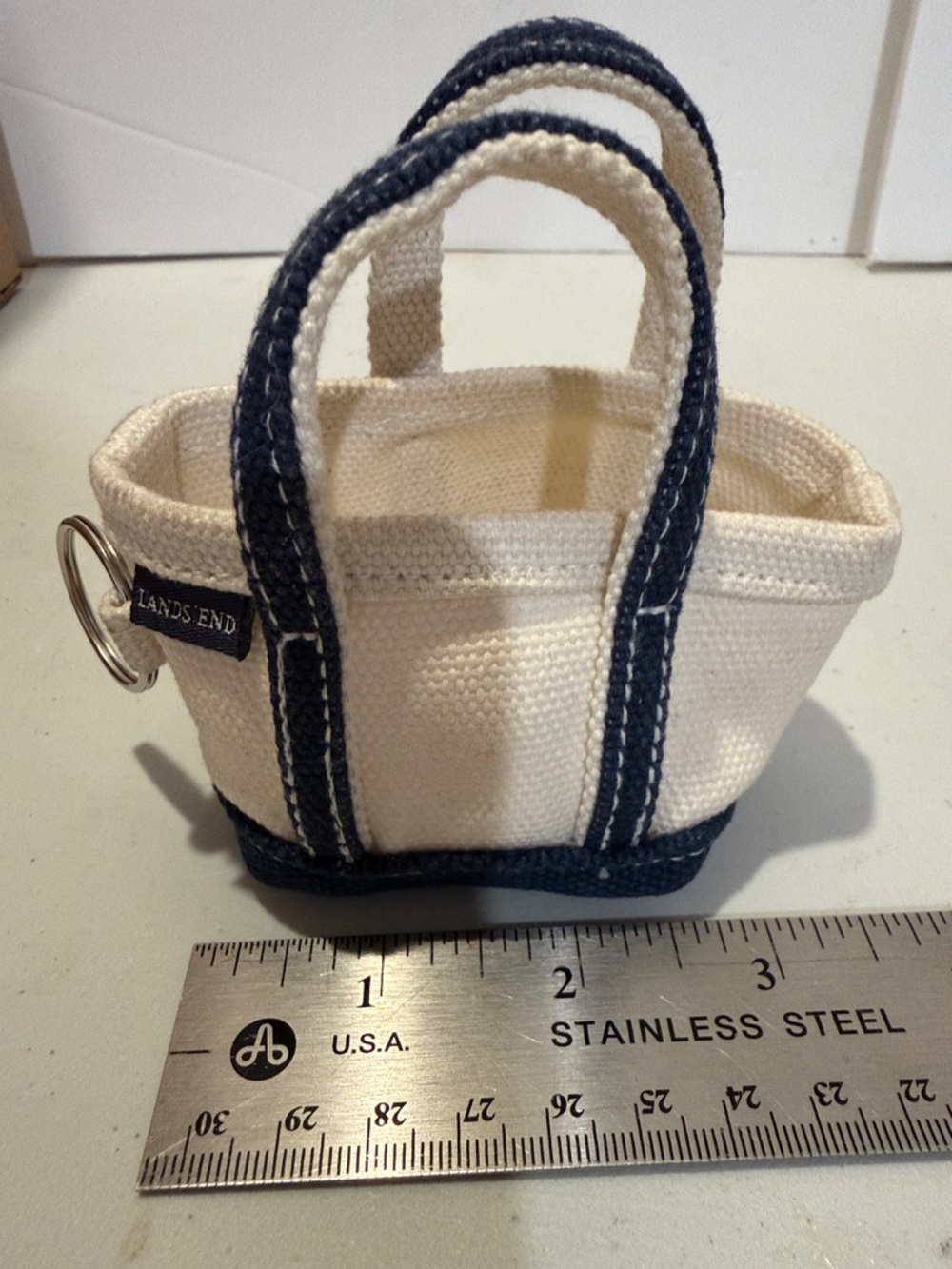 Lands' End Canvas Micro Keychain Tote